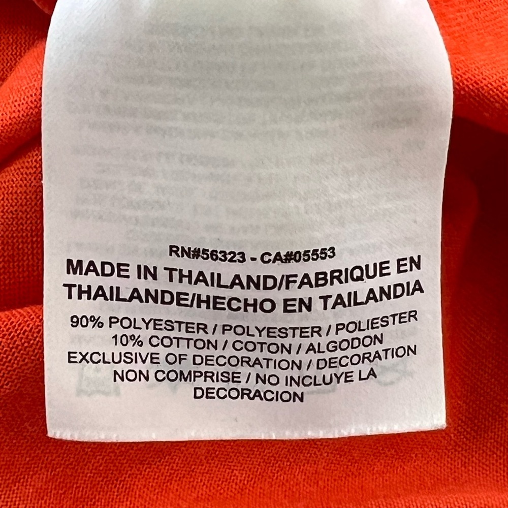 Men’s Nike Golf Standard Dri-Fit Orange Polo Shirt Men’s Size XXL Subtle Stripe - Picture 5 of 8